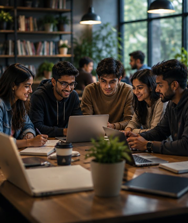 Startups collaborating in a broad network